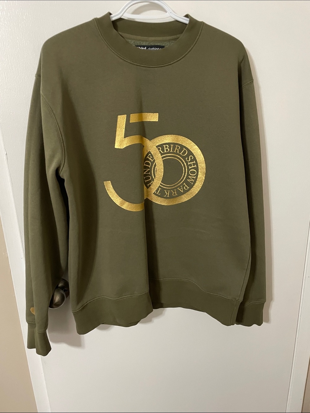 50th Anniversary Thunderbird Show Park Green Sweatshirt Size Large